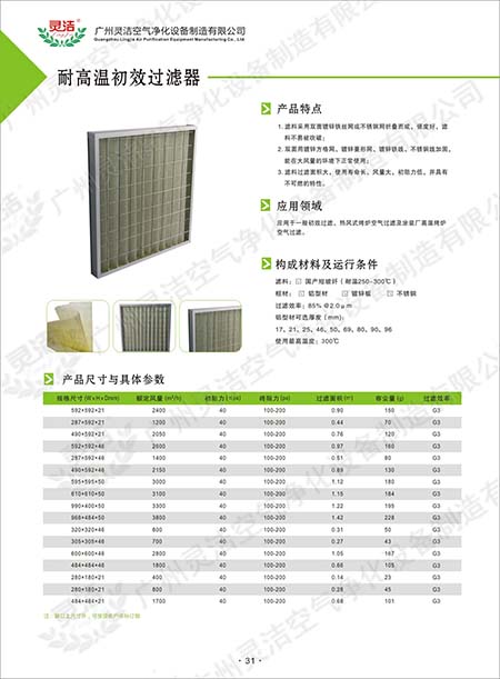 GT耐高溫粗效過濾器應用與耐高溫初效過濾器設計特點 GT耐高溫粗效過濾器應用與耐高溫初效過濾器設計特點
